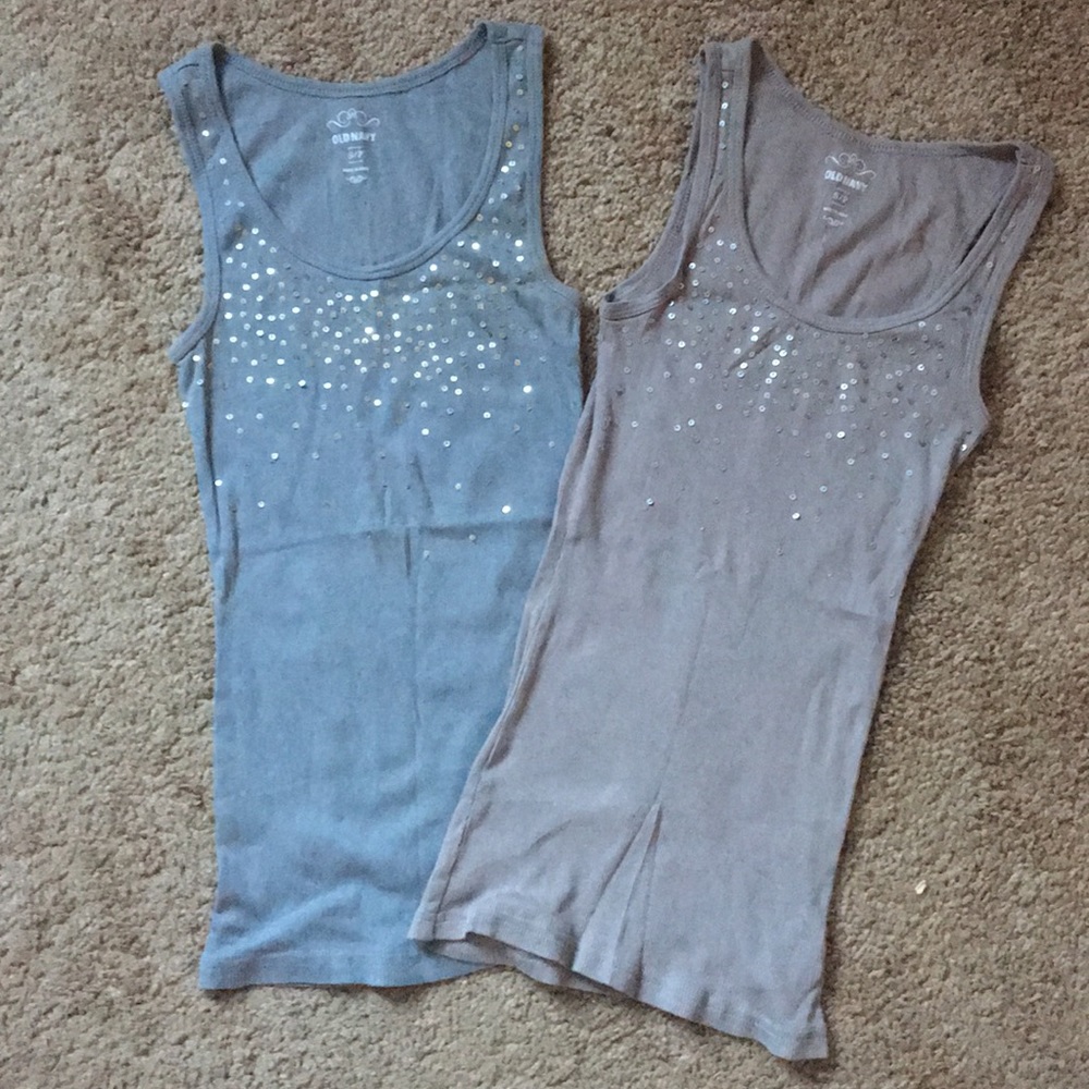 Old navy sequin tank set of 2